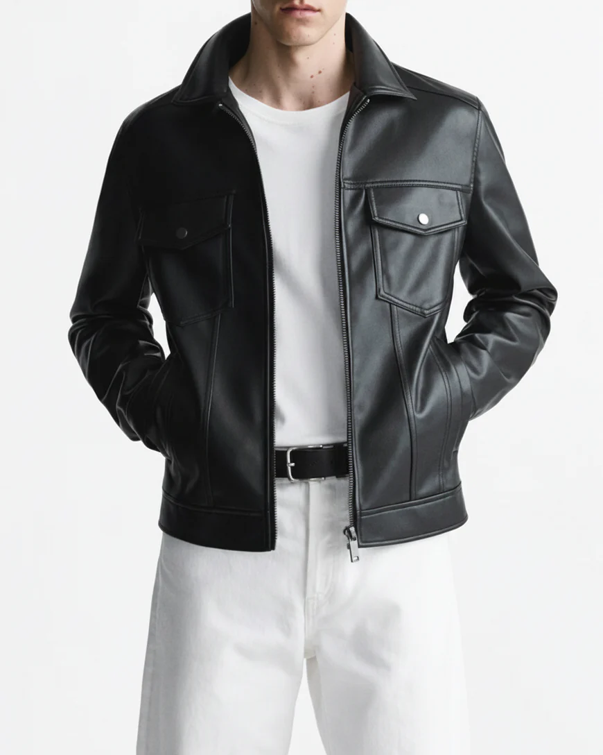 TRUCKER LEATHER JACKET - Image 6