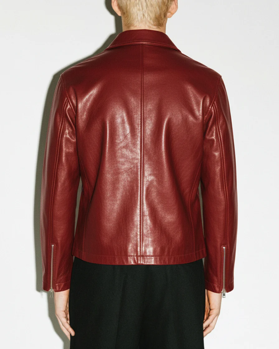 CHERRY LUXE LEATHER JACKET - Image 6
