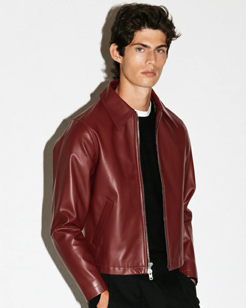 CHERRY LUXE LEATHER JACKET - Image 7